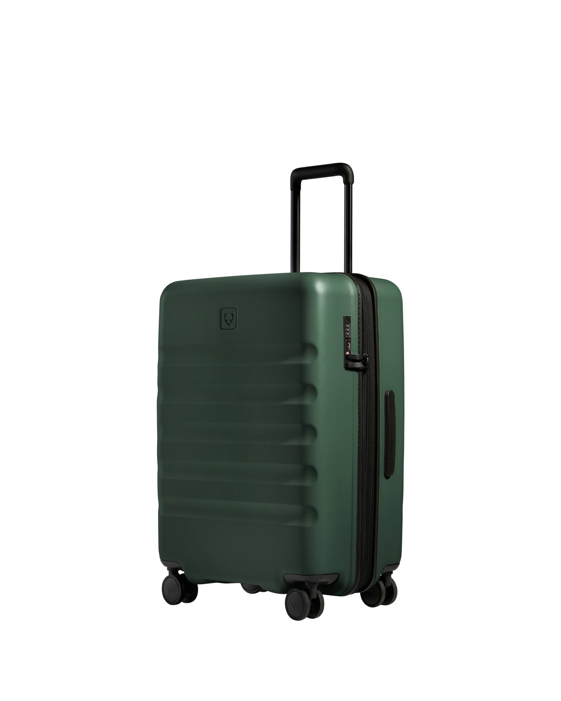 View Icon Stripe Medium Suitcase In Antler Green Size 455cm x 66cm x 30cm information